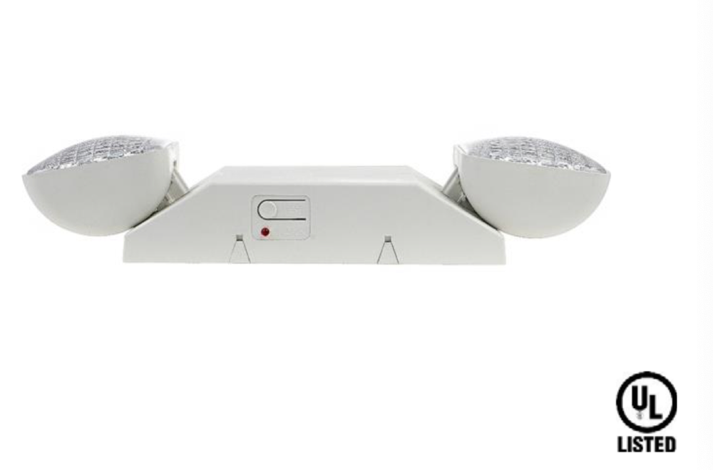 6 Pack LED Emergency Exit Light Adjustable 2 Head With Battery Back-up UL 924