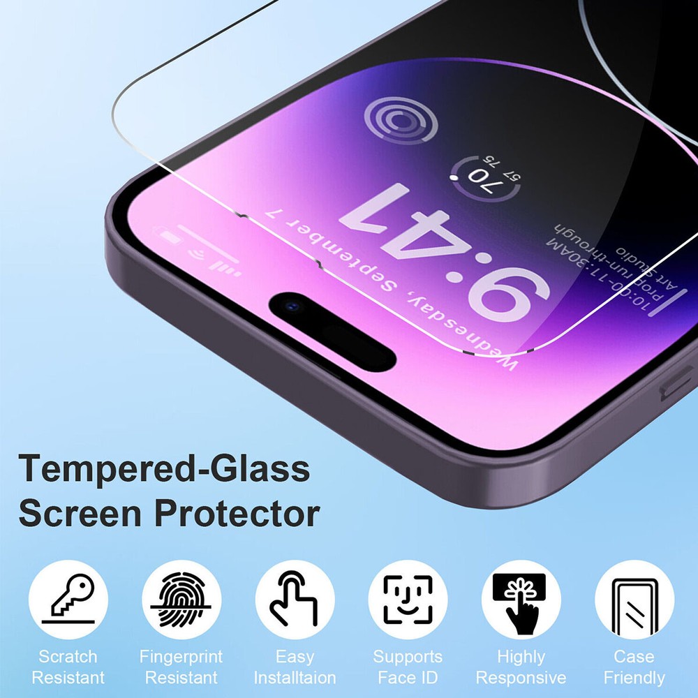 1/2-Pack For Apple iPhone 16E Premium Clear Tempered Glass Screen Protector