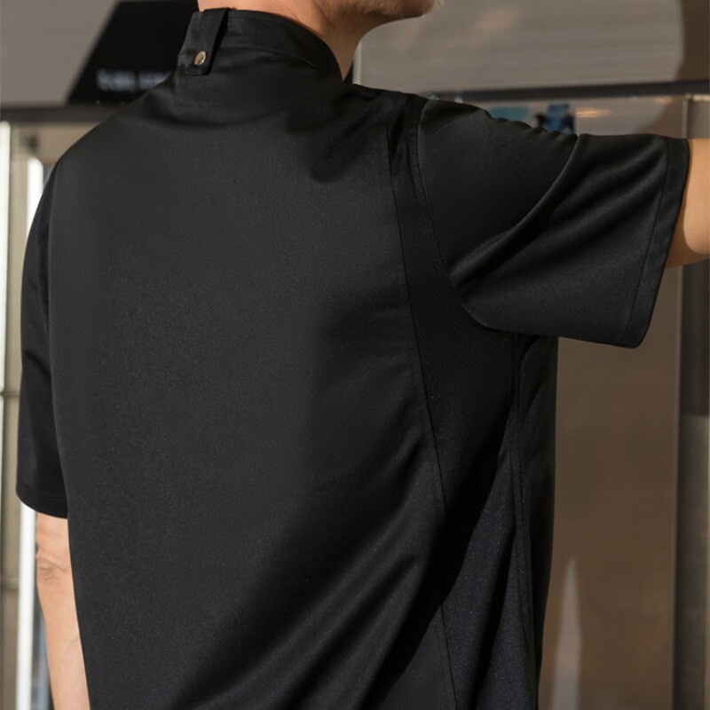 Men Breathable Catering Chef Work Clothes Coat Professional Uniform Jacket Zip