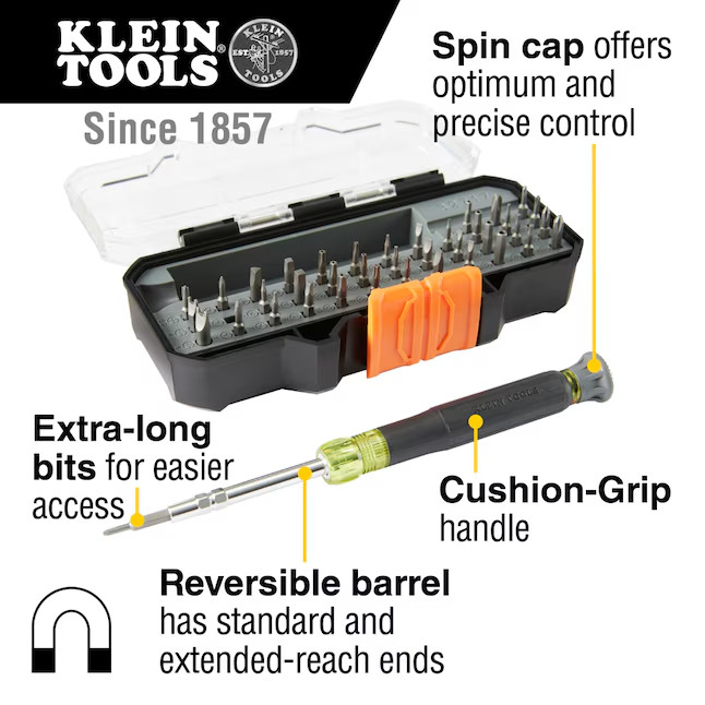Klein Tools 32717, All-in-1 Precision Screwdriver Set with Case