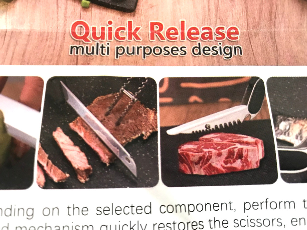 Multi Functional Stainless Steel Kitchen Scissors Meat Tenderizer Bottle Opener