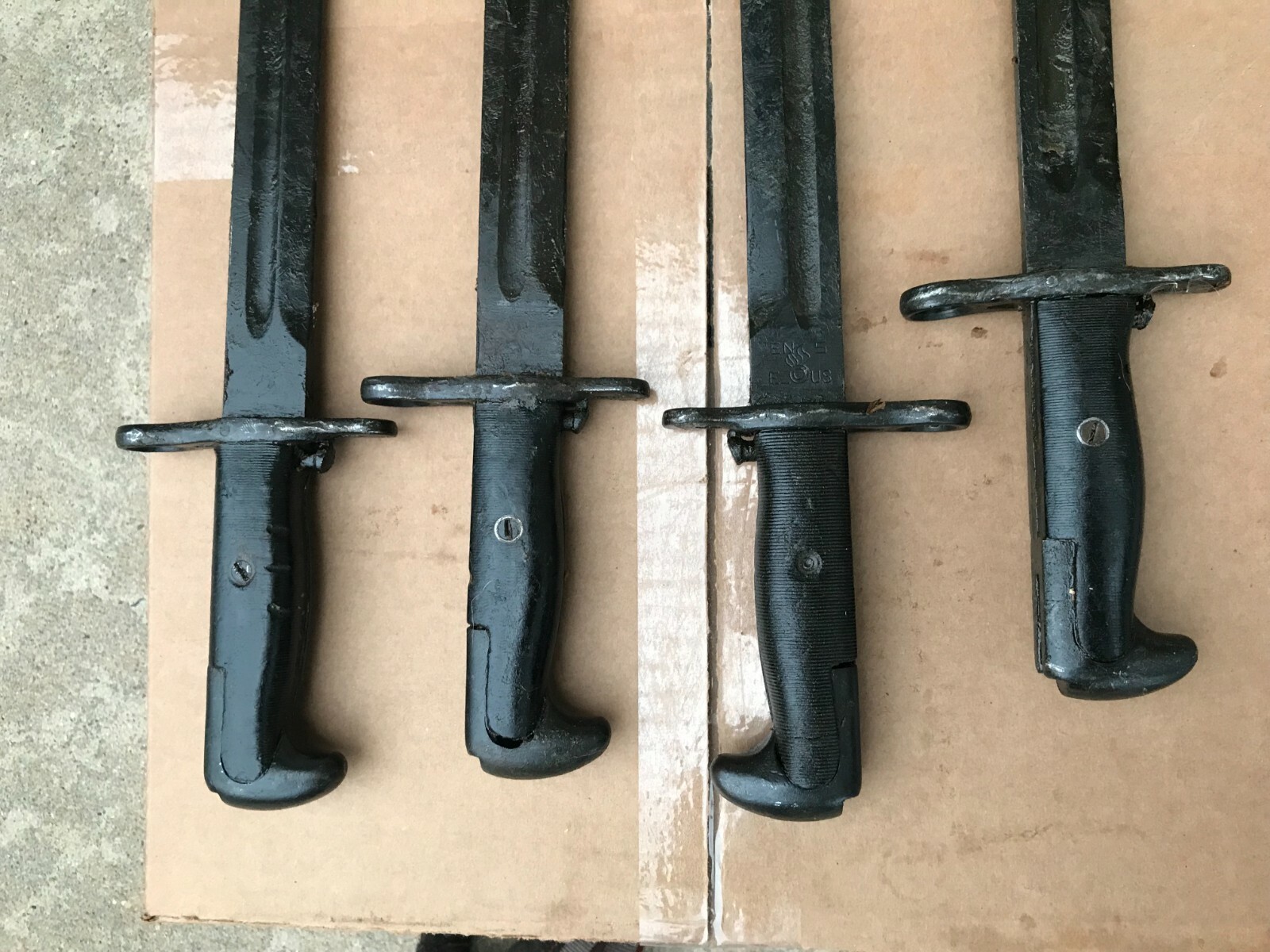 WWII Type Model M1 Garand Bayonet 1903 Springfield 1903A3 Knife Black USED