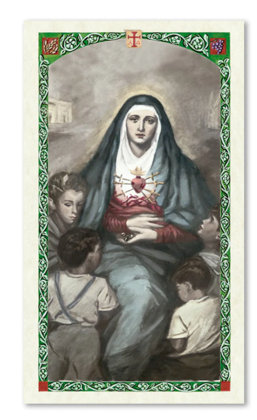 Laminated Chaplet of the Seven Sorrows of Mary Holy Prayer Card Catholic