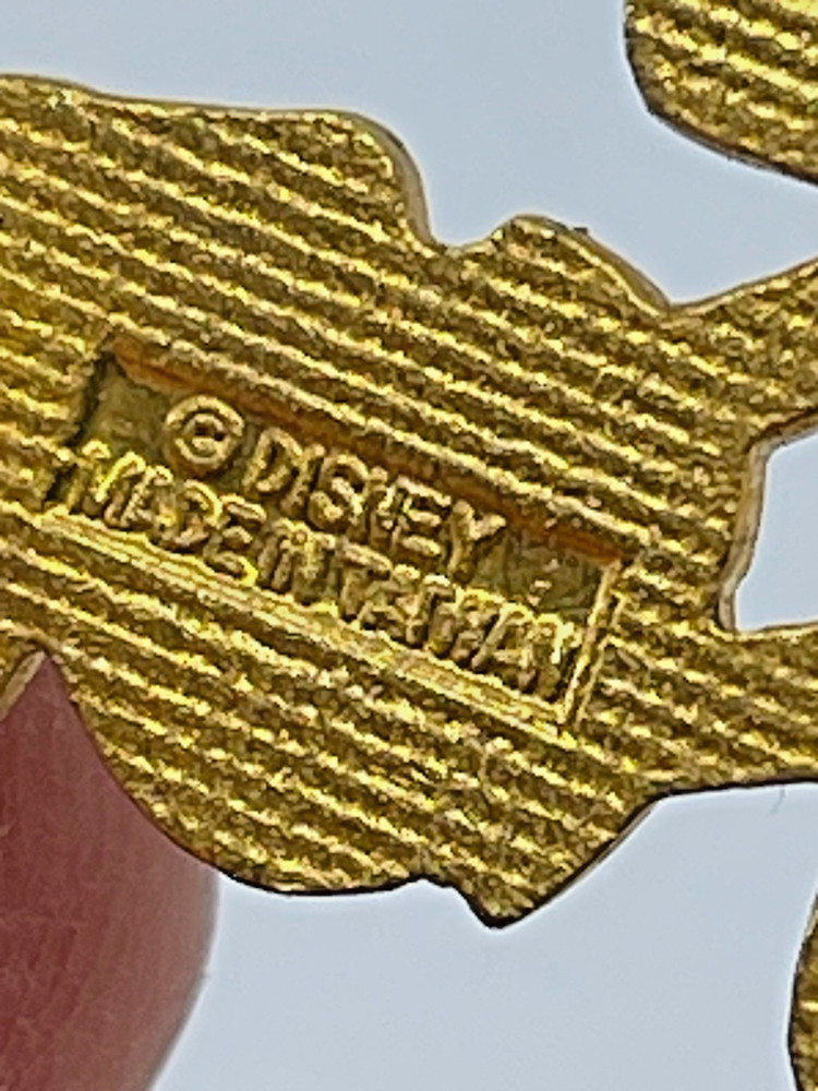 Mickey Mouse Lapel Pin Hands Behind Back Pose CRACKS IN ENAMEL