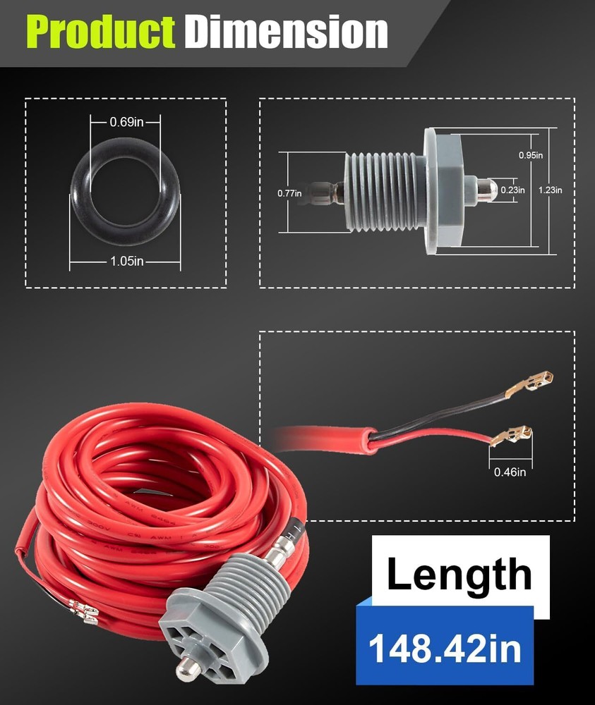 Replace for Sundance 6600-167 Temperature Sensor, with Curled Finger Connectors