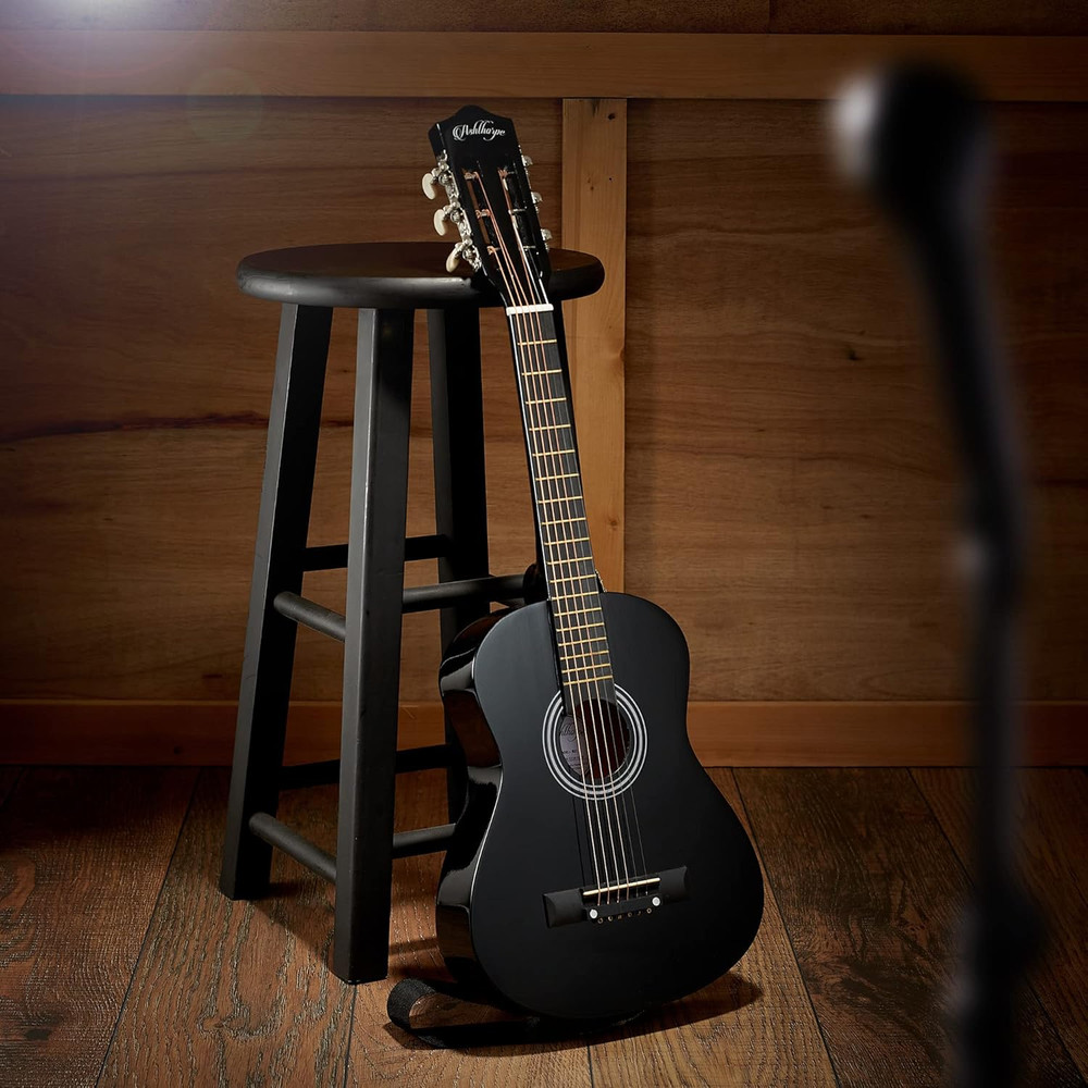 30-Inch Beginner Acoustic Guitar Package (Black), Basic Starter Kit W/Gig Bag, S