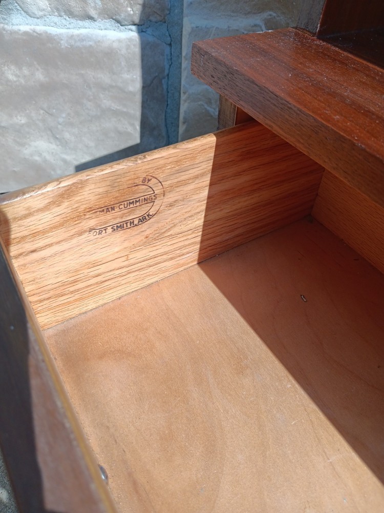 Walnut Veneer Ballman Cummings Step-End Nightstand or End Table