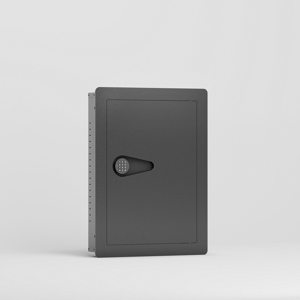 Wall Hidden Digital Keypad Flat Safe Box Fireproof Firearm Valuables Documents