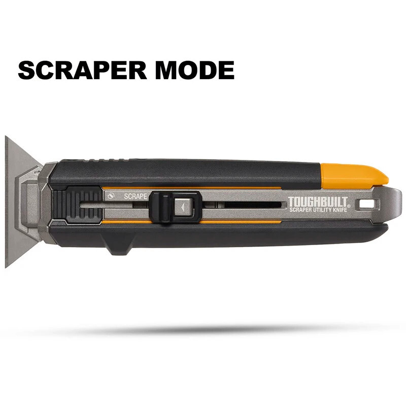 ToughBuilt Retractable Scraper Utility Knife + 5 Blades Multi Tool TB-H4S5-01