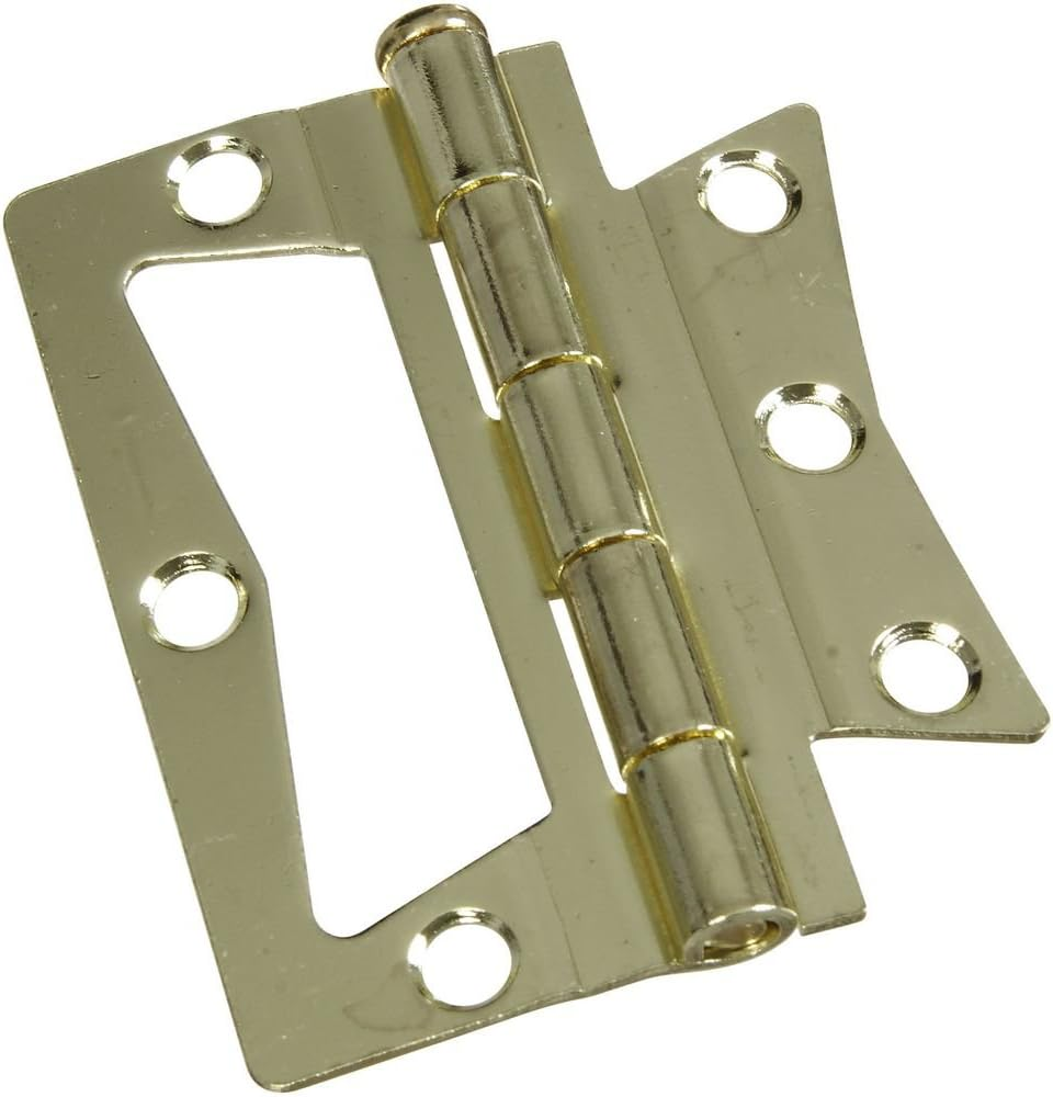 N244-780 V535 Surface-Mounted Hinges in Brass, 2 Pack