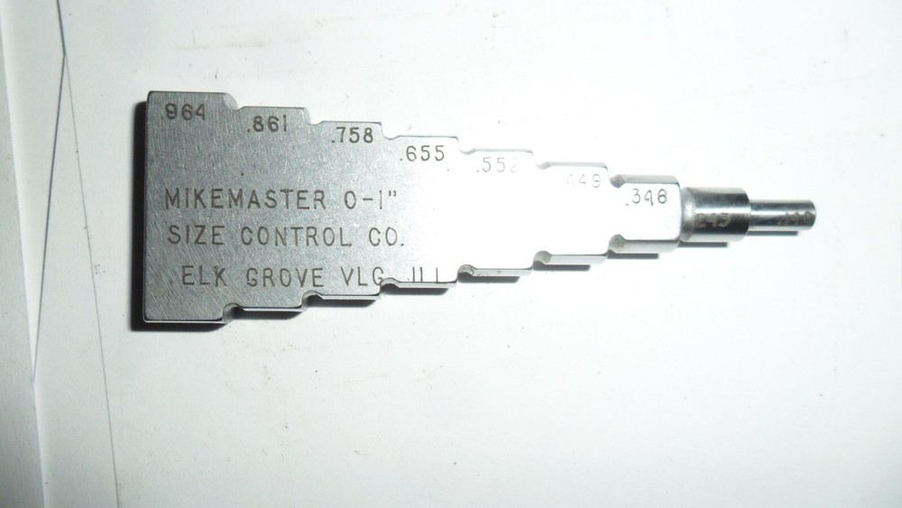 Mikemaster MSK-100 Surveillance Kit 1" Micrometer Calibration Check for 0 - 1"