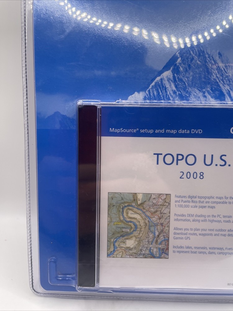 Garmin TOPO USA 2008 DVD MAPSOURCE SETUP DATA GPS MAPS NEW