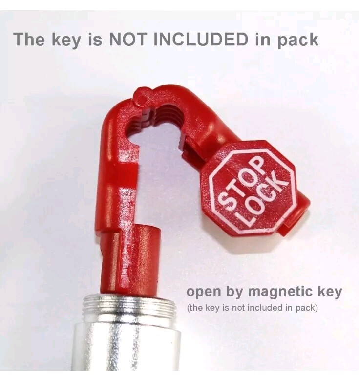 Peg Hook Locks Stop Lock 100 Pcs Plastic Red Stop Locks Retail Peg Hook Security