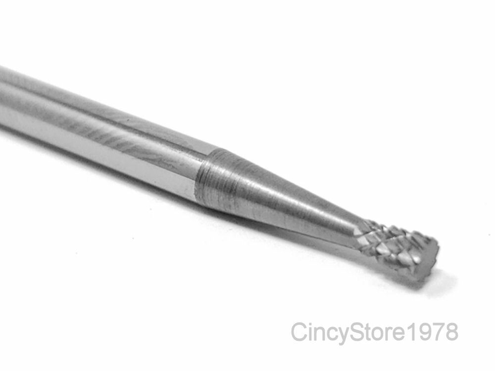 SN41D Taper Shape SOLID Carbide Burr Bur Cutting Tool Die Grinder Bit 1/8"