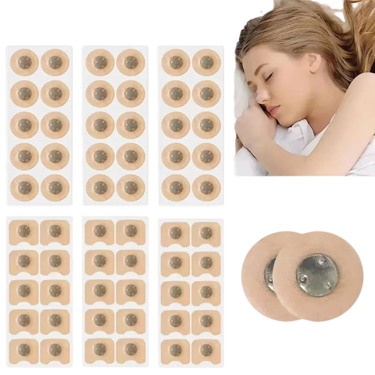 200 PCS Nasal Breathing Dilator Magnets Anti Snoring Magnets Sleep Aid 100 days
