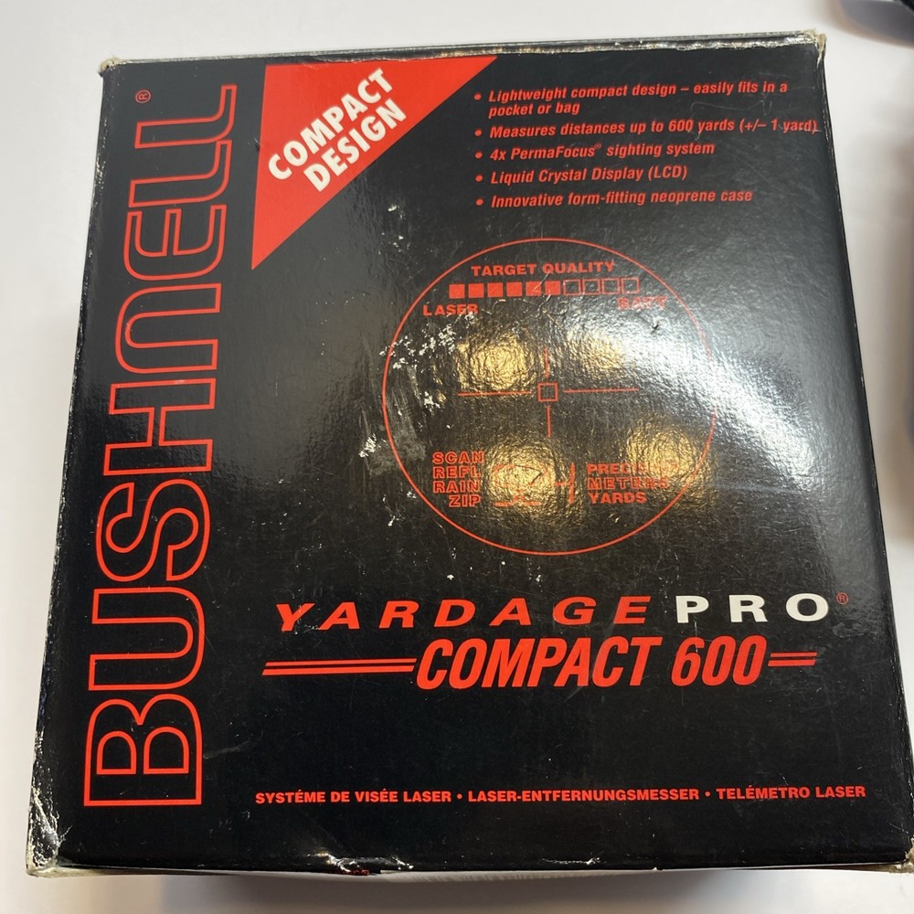 Bushnell Yardage Pro Compact 600 Laser Rangefinder Excellent Condition