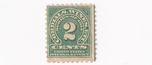STAMP US SCOTT RE5 "Numeral 2 Cordials, Wines" 2 CENT 1914 USED