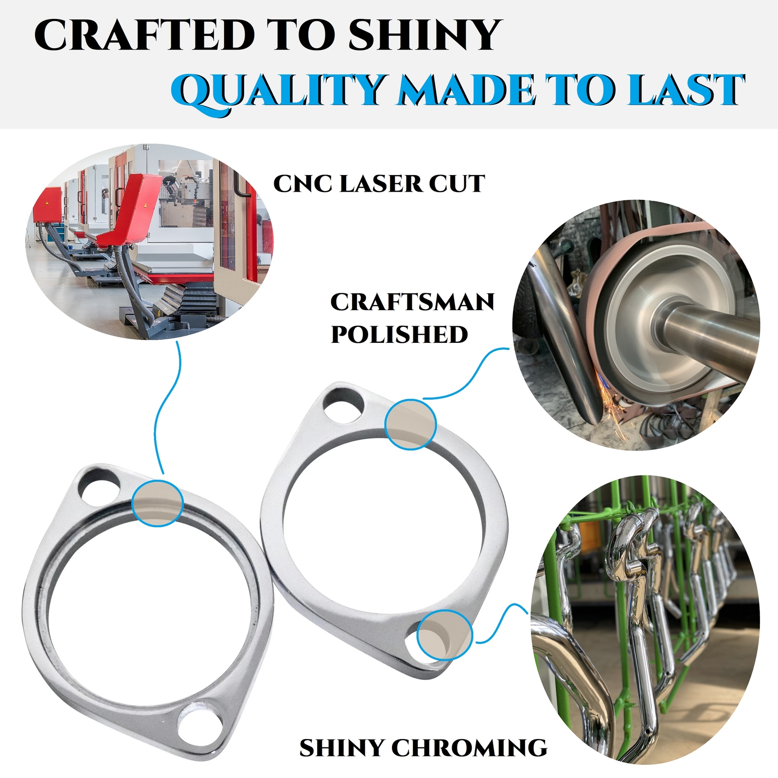 Exhaust Flange Kits Tapered Gaskets For Harley 1984-present Big Twin Sportster