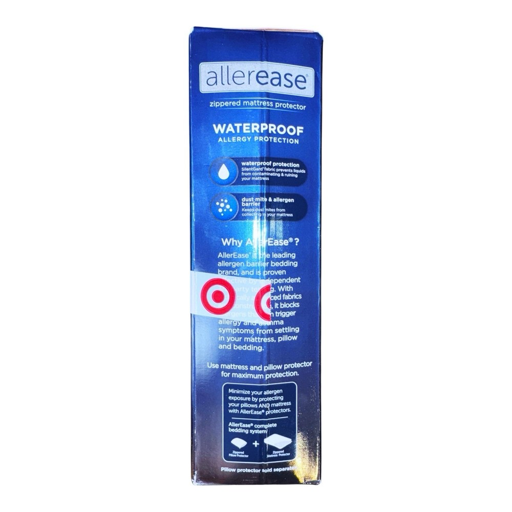 AllerEase Allergy Protection Waterproof Zippered Mattress Protector, Twin