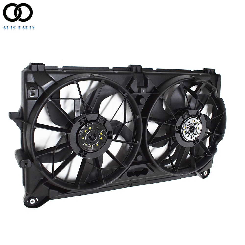 Radiator Condenser Cooling Fan For Silverado Yukon Sierra 5.3L 6.0L 6.2L 4.8L