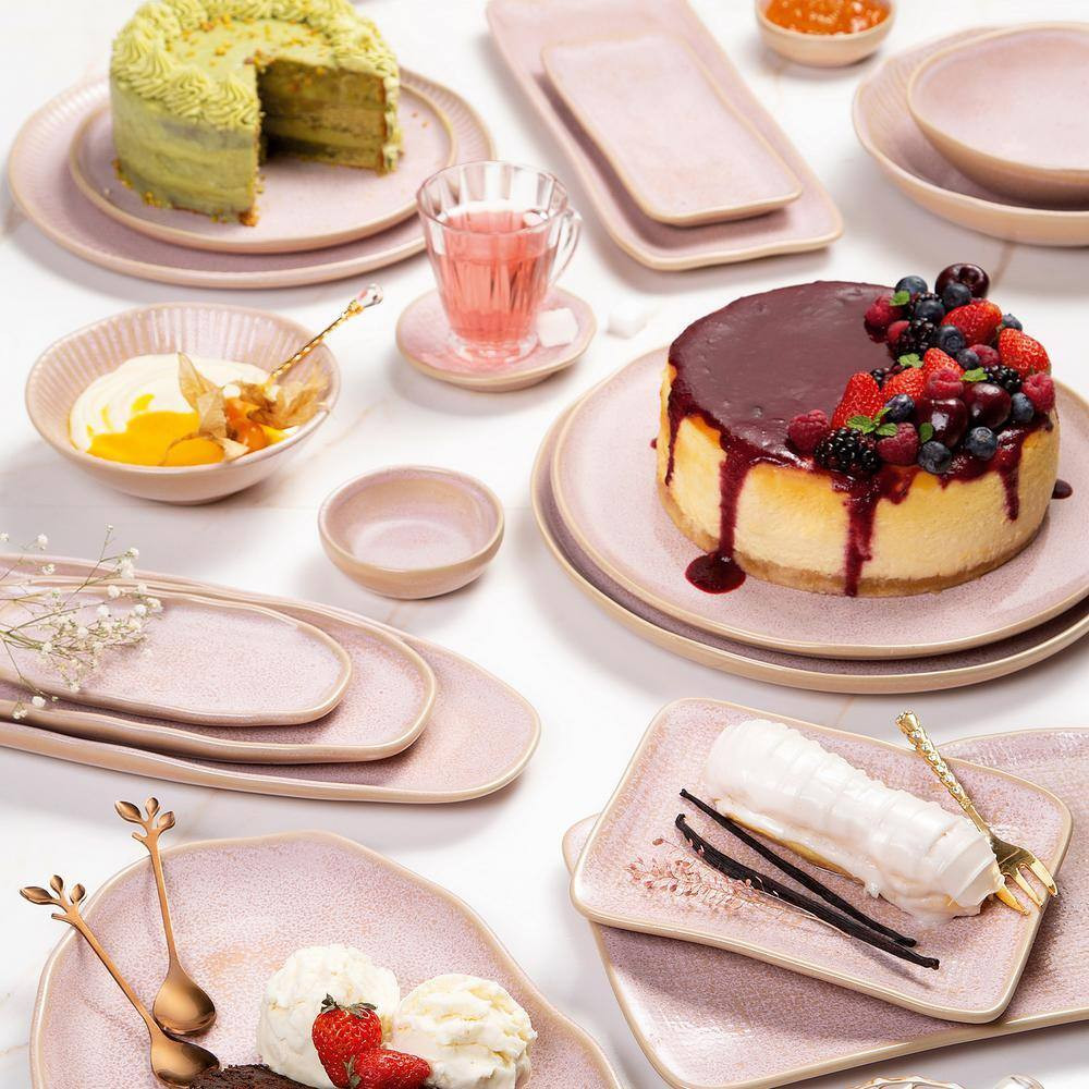 Stoneware 6-Piece Teardrop Litchi Set