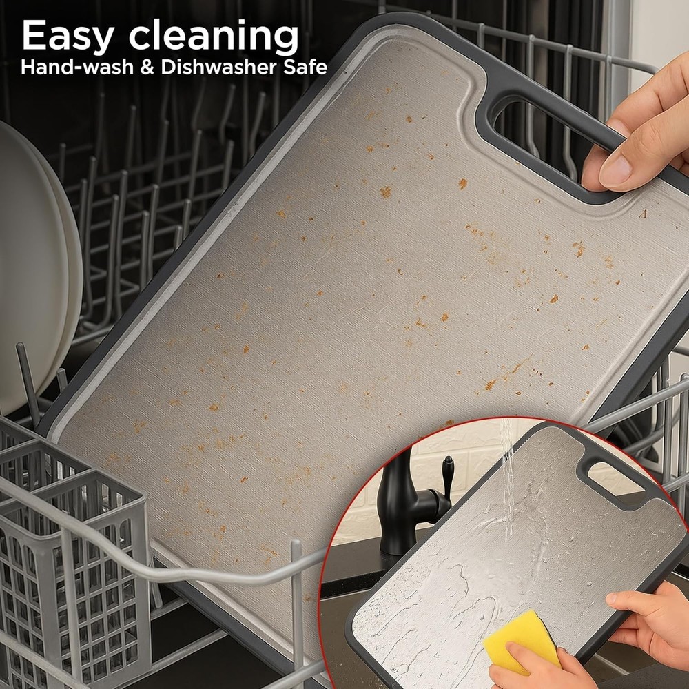 Titanium Cutting Board Dual Sided