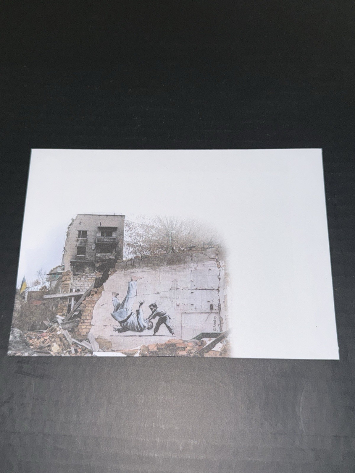Banksy Ukraine Stamp Set – Sheet + Envelope + Postcard – Official Limited Issue