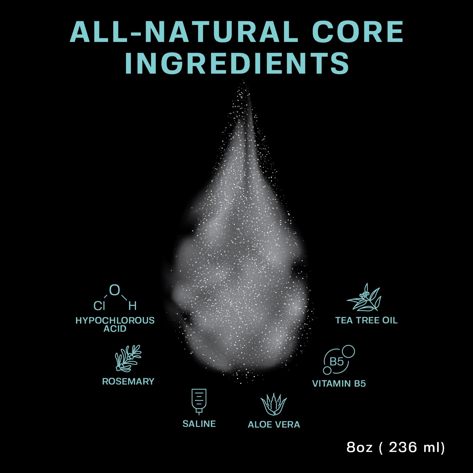 Base Labs Piercing Aftercare Hypochlorous Acid Spray - For All Body Piercings