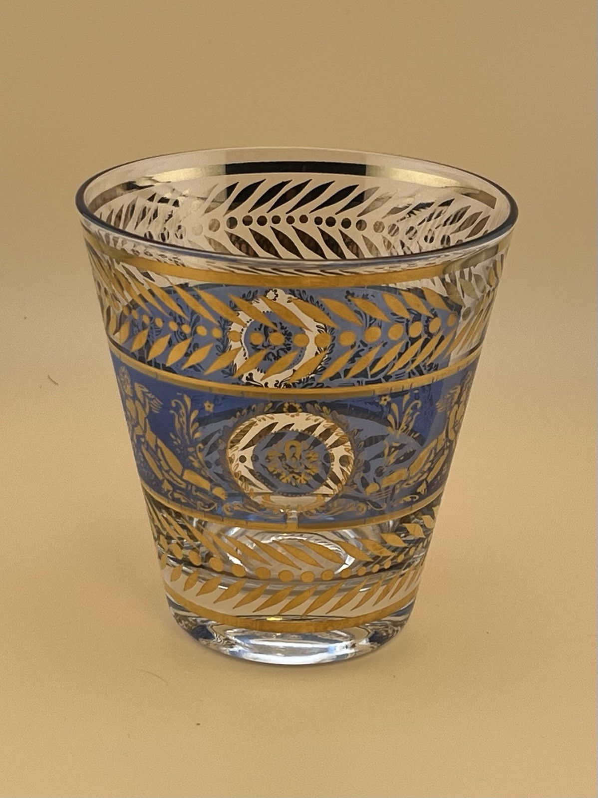 SET Of 8 MCM Marshall Fields Blue Angel Whiskey Glasses New In Box & Wrapping