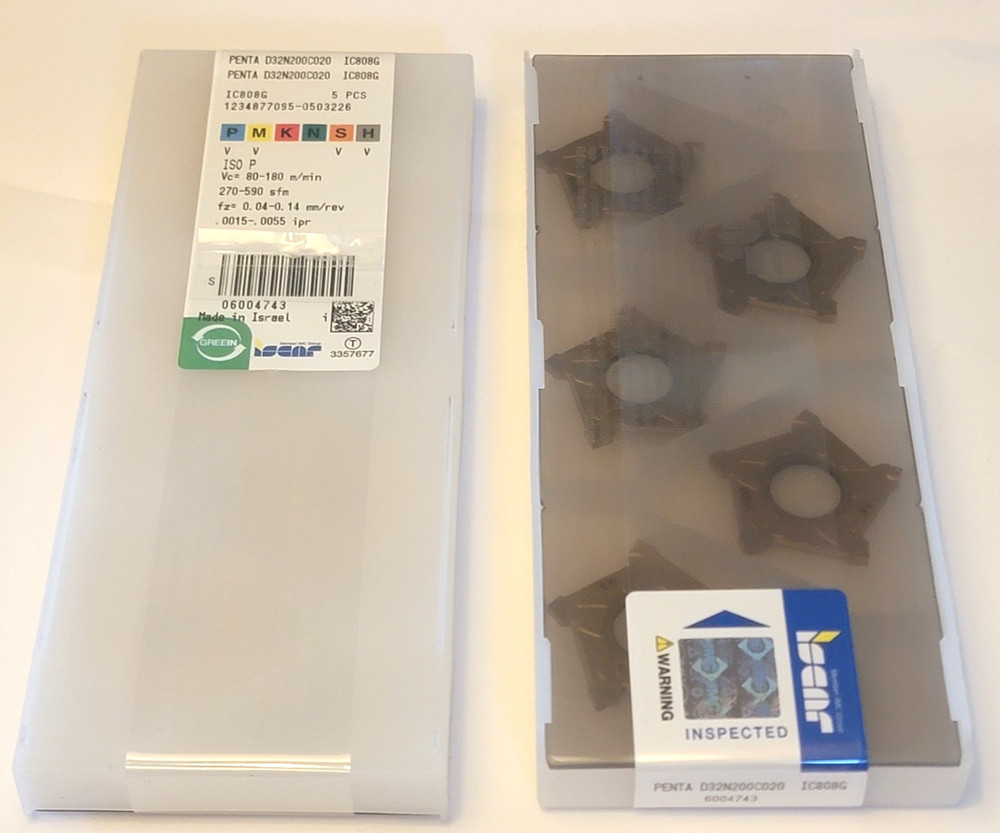PENTA D32N200C020 IC808G ISCAR *** 5 INSERTS *** FACTORY PACK ***
