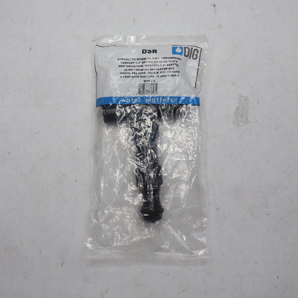 DIG Sprinkler Riser-Drip Conversation kit with 25 PSI Pressure Regulator