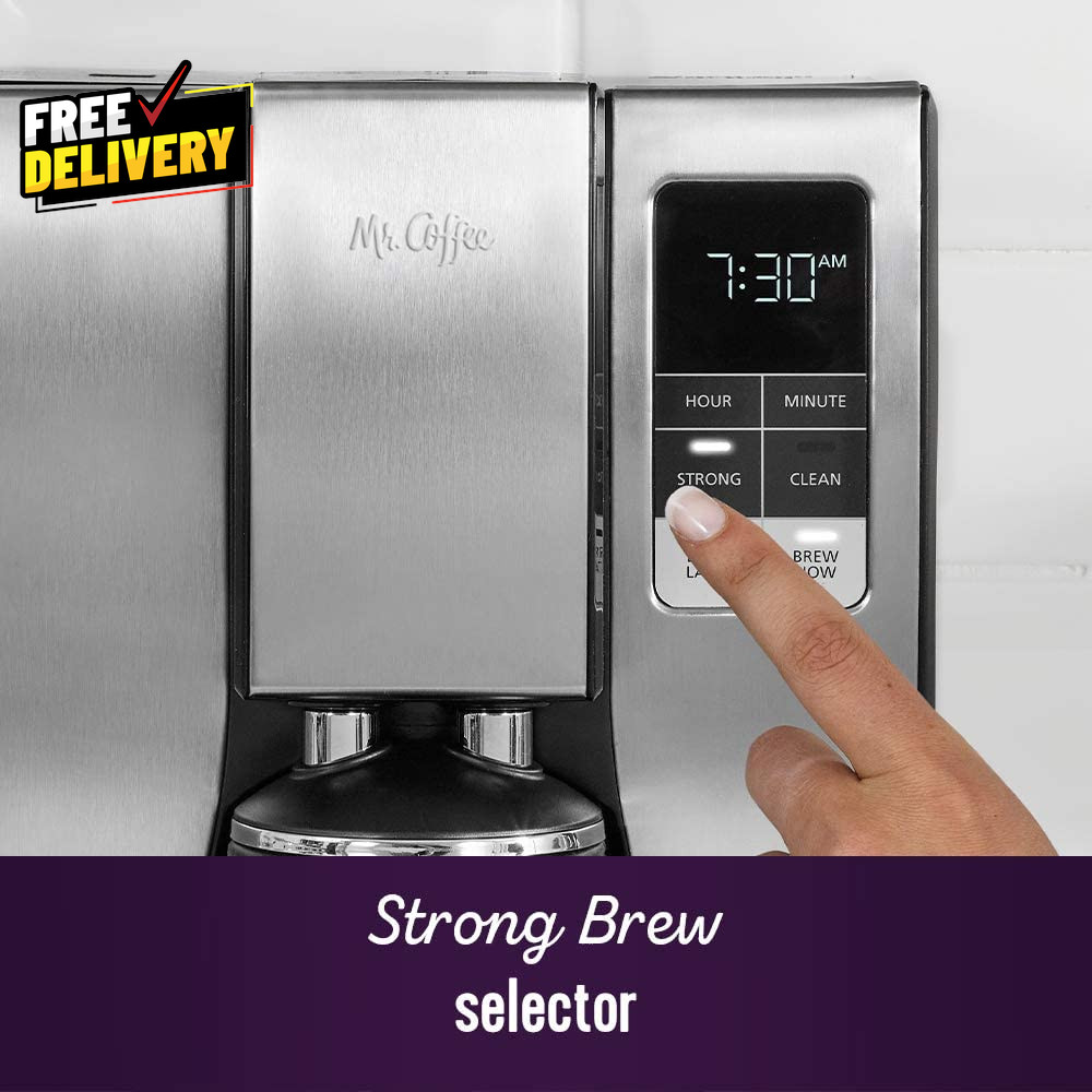 10Cup Programmable Coffee Maker Insulated Thermal Carafe Brew Strength Selection