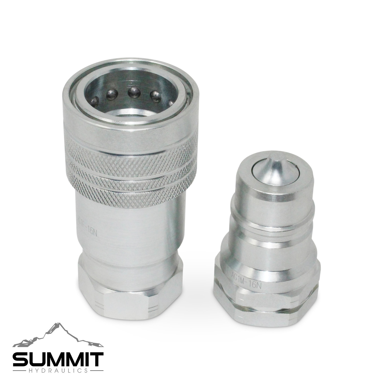 1” NPT ISO 5675 Ag Hydraulic Quick Connect Pioneer Style Coupler Set