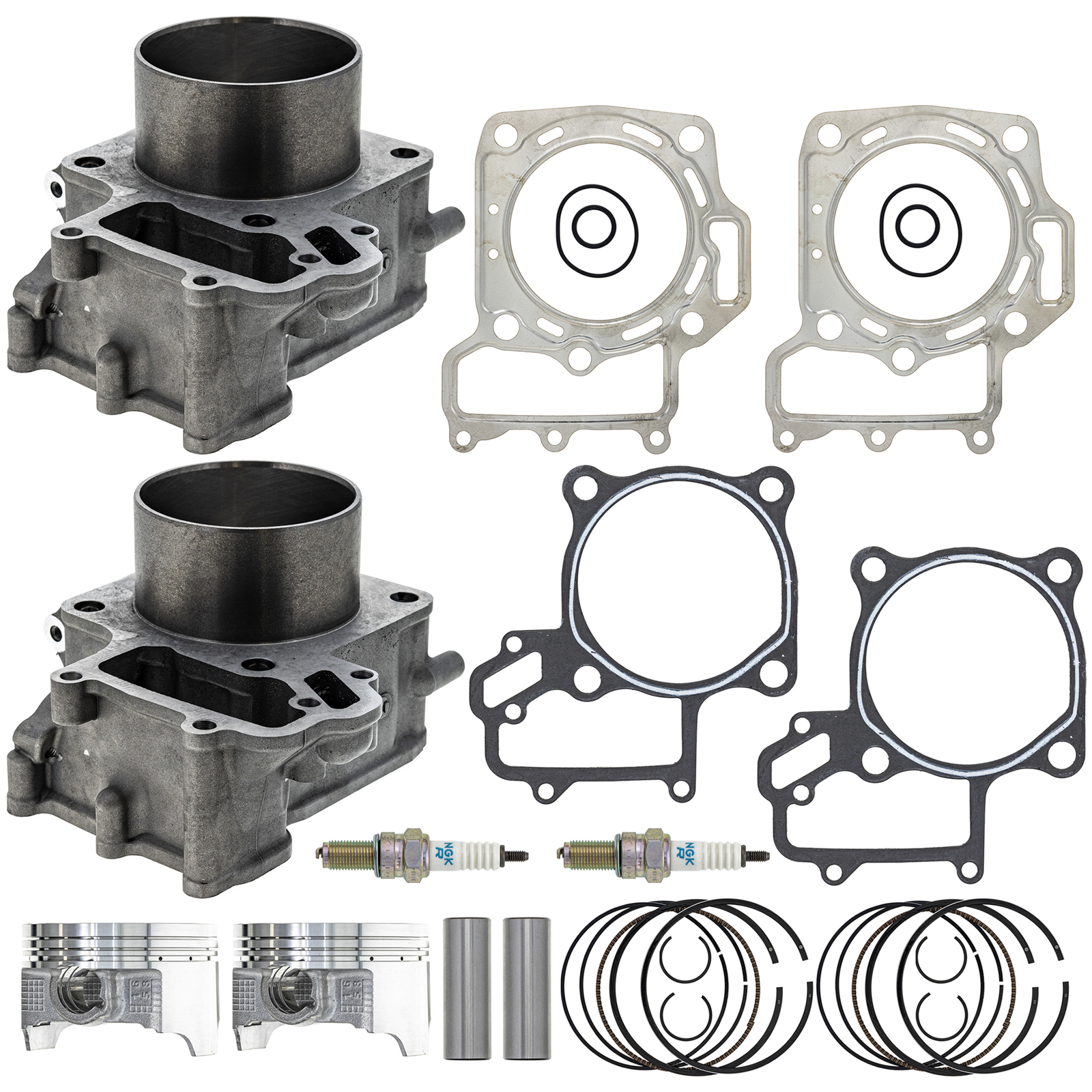 NICHE Cylinder Piston Gasket Kit for Kawasaki Prairie 700 KFX700 2 Pack