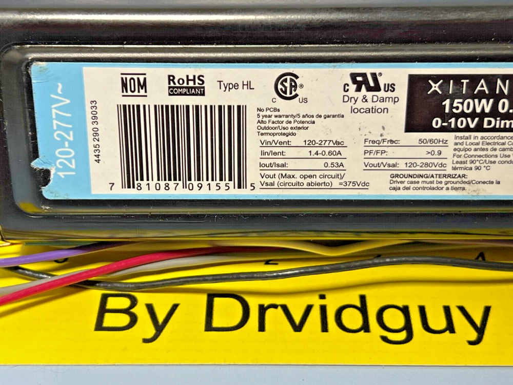Advance Xitanium LED-INTA-0530C-280-DO LED Driver; 150W