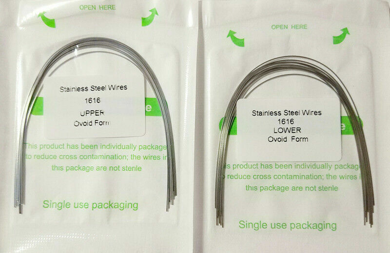 10pack Dental Ortho Arch Wire Super Elastic Niti/SS Round Rectangular Ovoid Form