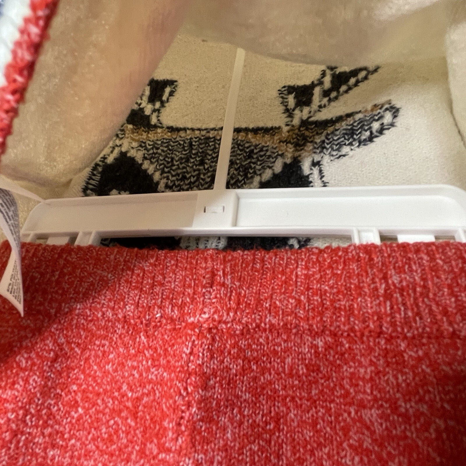 Cat & Jack 0-3 Month Knit Reindeer Cream Red Pants Set