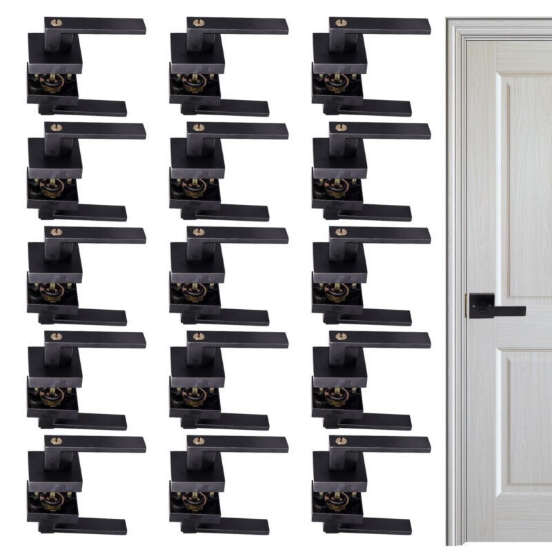 12-15XDoor Handle Lock Lever Knobs Privacy Passage Entry Locks W/key For Home