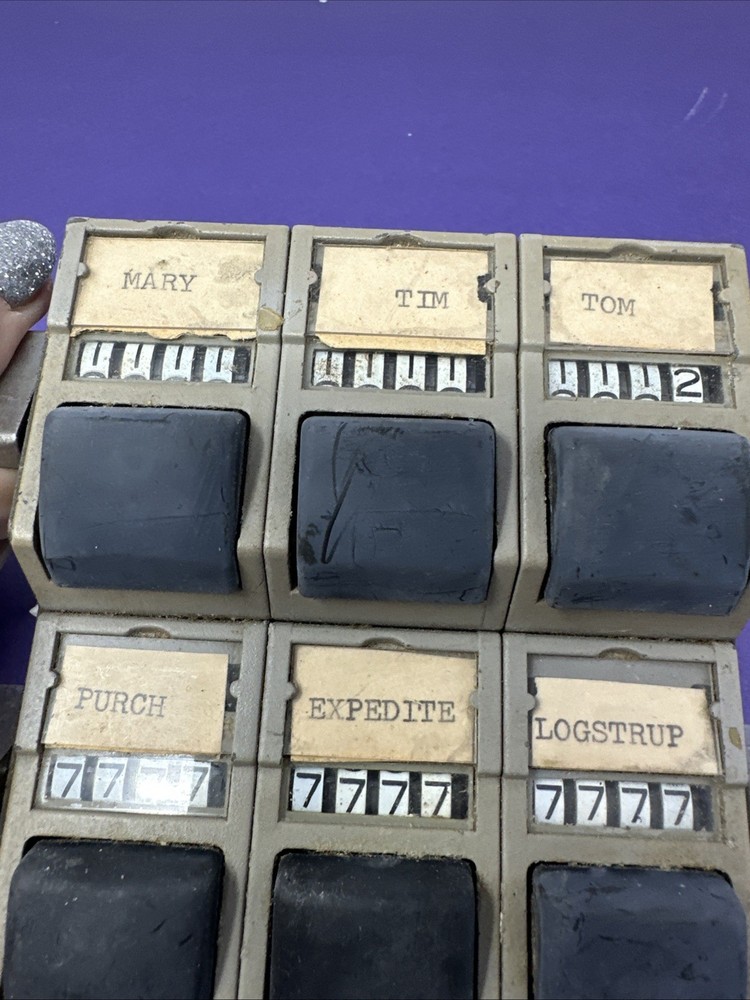 VEEDER-ROOT 4 Digit Mechanical Counter. Six Separate Counts. USA Made See Note