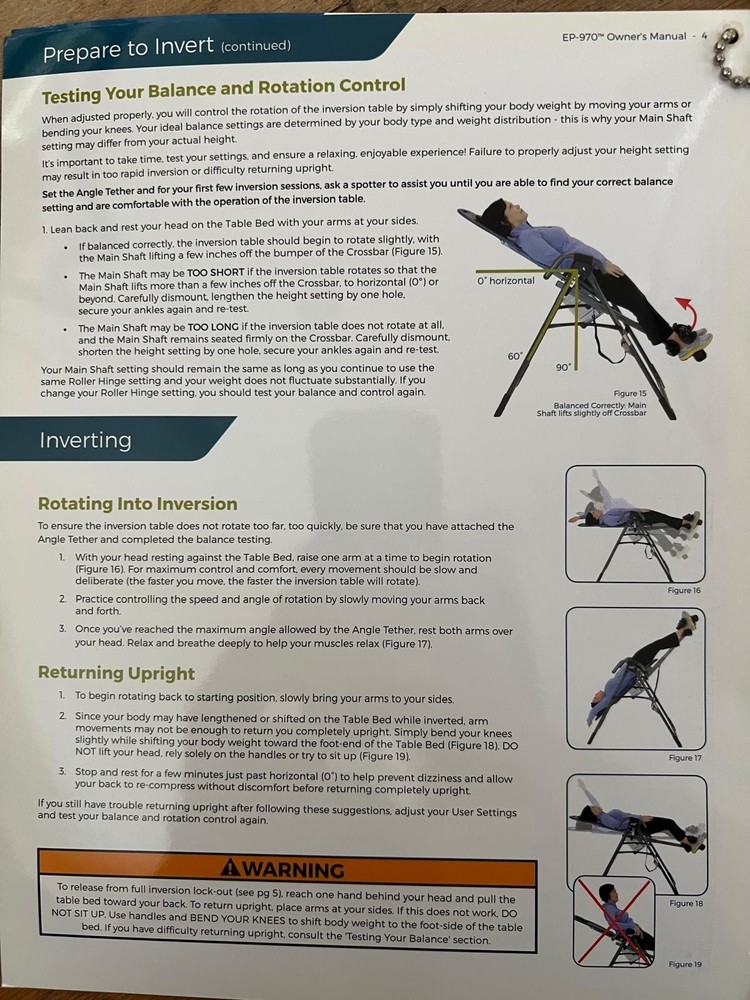 Teeter EP-970 Inversion Table GREAT condition
