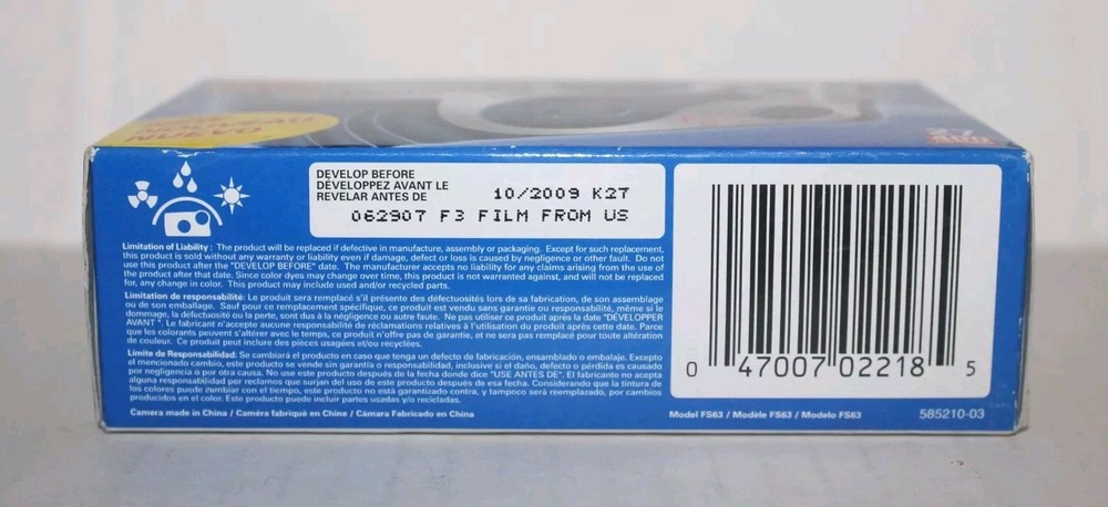Polaroid Fun Shooter Flash Disposable Camera - Sealed In Box
