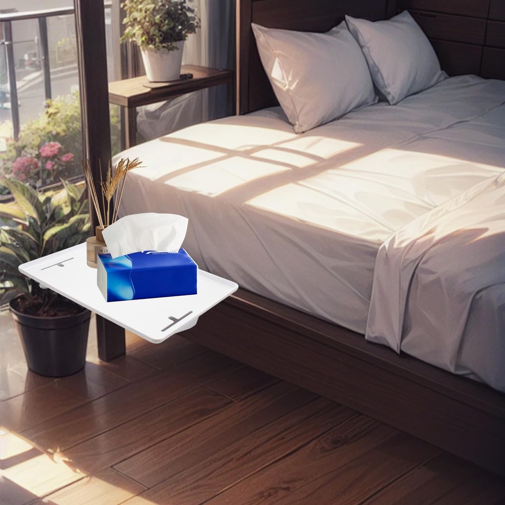 Bedside Shelf for Bunk & Loft Beds, Floating Bed Side Organizer Shelf with Ca...