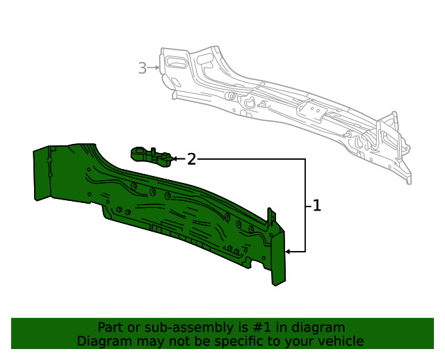 Genuine GM Rear End Panel 84511077