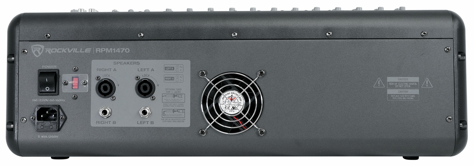 Rockville RPM1470 14-Channel 6000w Powered Mixer, USB, Effects For Church/School