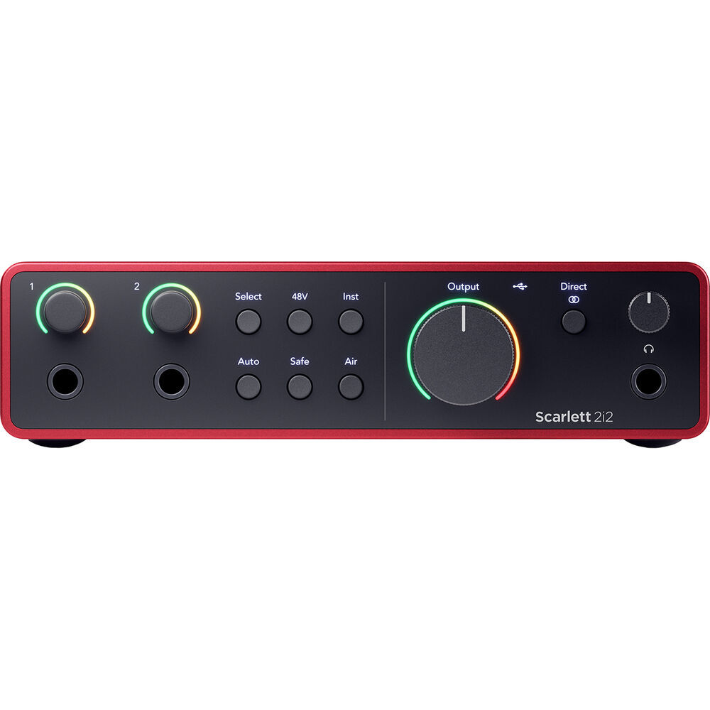Focusrite Scarlett 2i2 USB-C Audio Interface 4th Gen w/ Microphone KIT & Cable