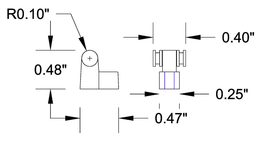 String Trees Roller Style Chrome Set of 2 Trees Bitterroot 081140CH
