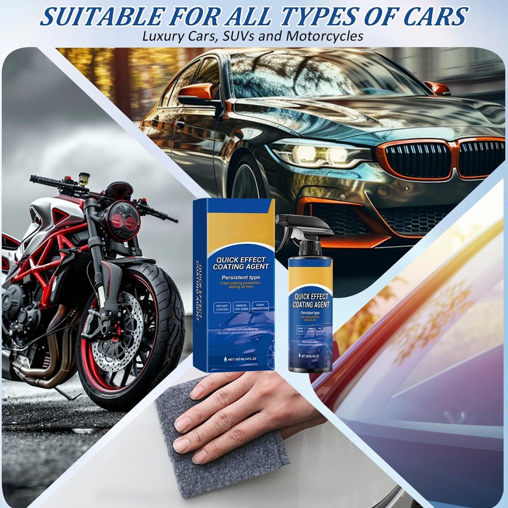 2PCS Car Coating Spray, Quick Effect Agent, Coat Wax,Car Scratch...