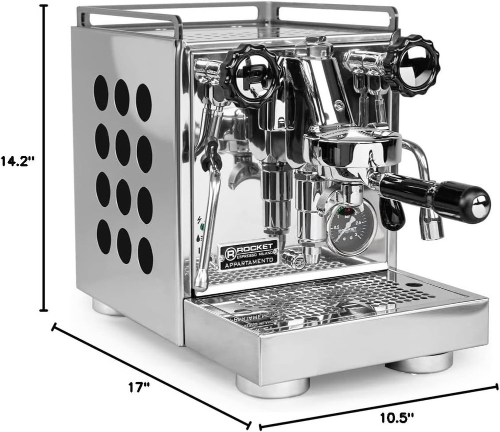 Rocket Espresso Appartamento Espresso Machine (Stainless/Black)