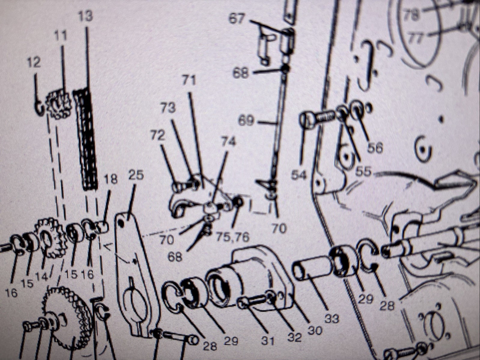 Benford Terex Single Drum Roller MBR71 & 1-71 Parking Brake Lever 1714-121