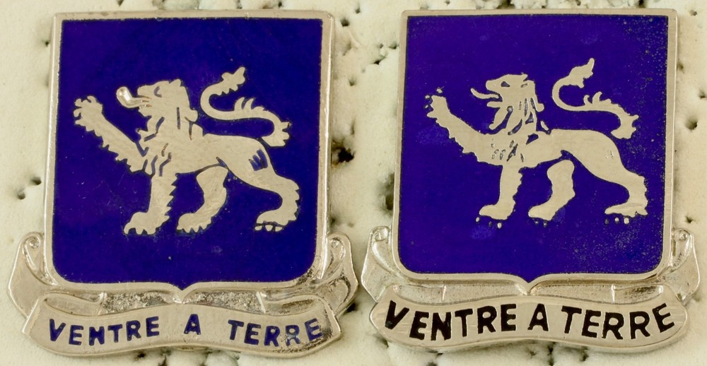 PAIR 68th Armor Crest DI/DUI CB NHM-Foreign Made/G23 HM VARIATIONS